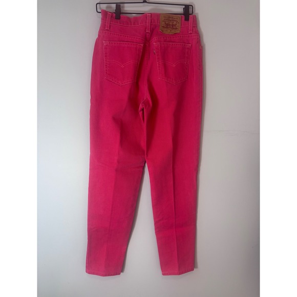 Levi Strauss Signature Denim - Vtg Levi Strauss Jeans Womens Pink High Waisted Straight Leg‎ Denim 11